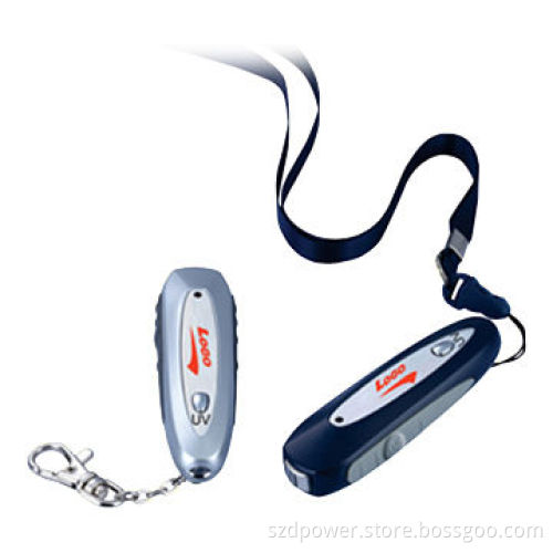 Keychain-designed Currency Detector with UV Light and Magnet Head Neck Strap